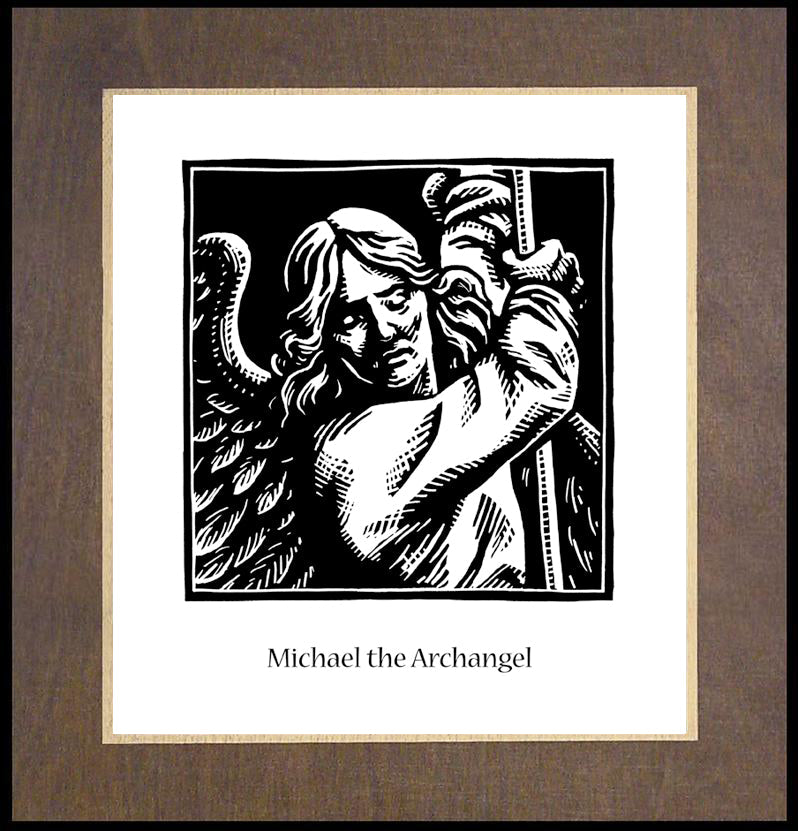 St. Michael Archangel - Wood Plaque Premium