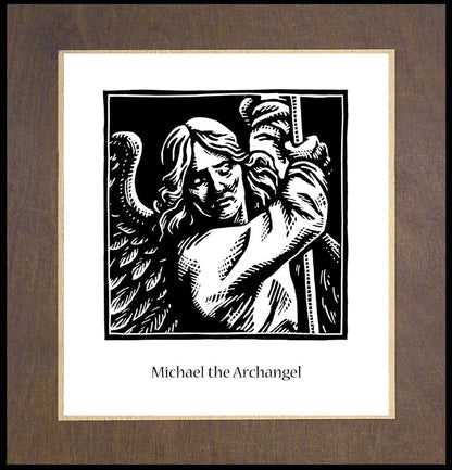 St. Michael Archangel - Wood Plaque Premium