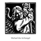 Wall Frame Espresso, Matted - St. Michael Archangel by J. Lonneman
