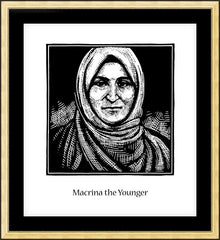 Wall Frame Gold - St. Macrina the Younger by J. Lonneman