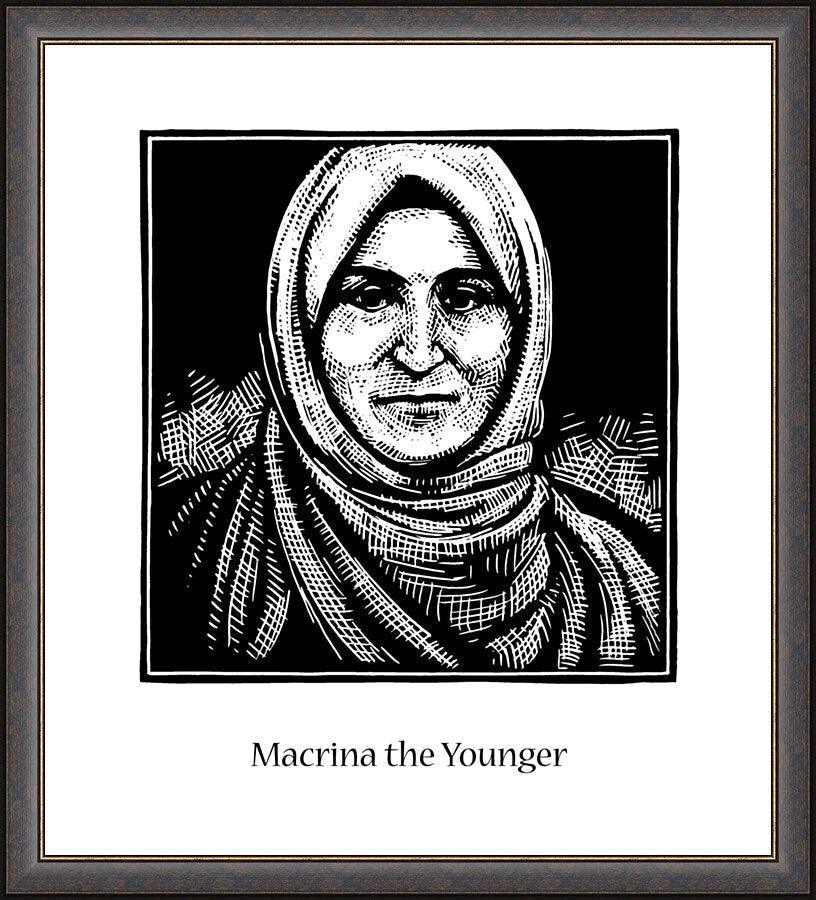 Wall Frame Espresso - St. Macrina the Younger by Julie Lonneman - Trinity Stores