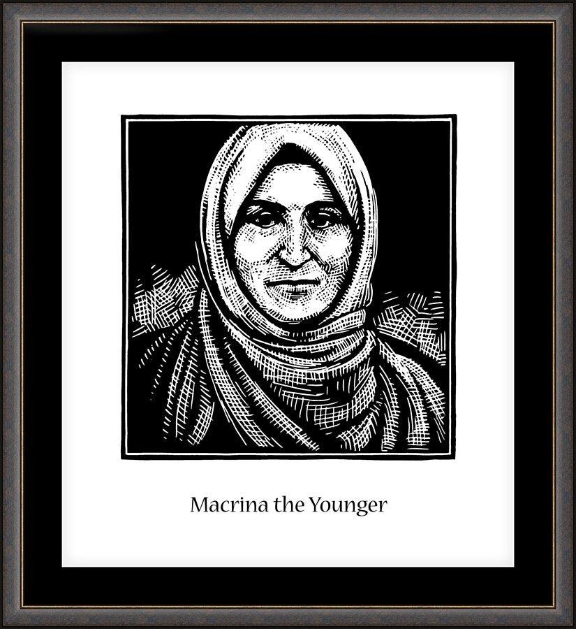 Wall Frame Espresso, Matted - St. Macrina the Younger by J. Lonneman