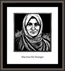 Wall Frame Espresso - St. Macrina the Younger by J. Lonneman