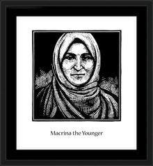 Wall Frame Black - St. Macrina the Younger by J. Lonneman