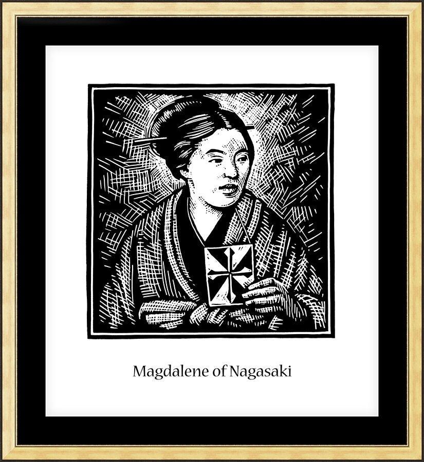 Wall Frame Gold, Matted - St. Magdalene of Nagasaki by Julie Lonneman - Trinity Stores