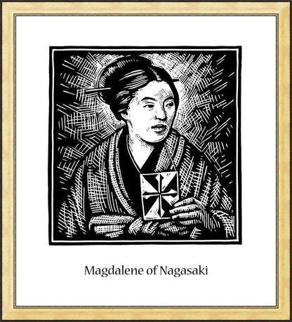 Wall Frame Gold - St. Magdalene of Nagasaki by Julie Lonneman - Trinity Stores