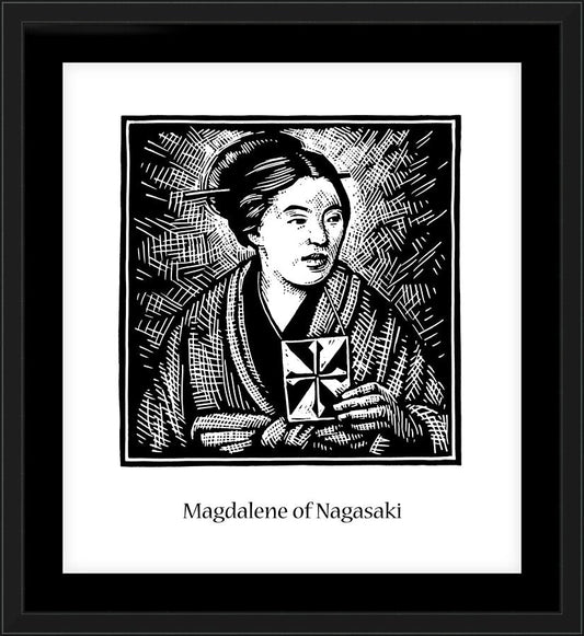Wall Frame Black, Matted - St. Magdalene of Nagasaki by J. Lonneman
