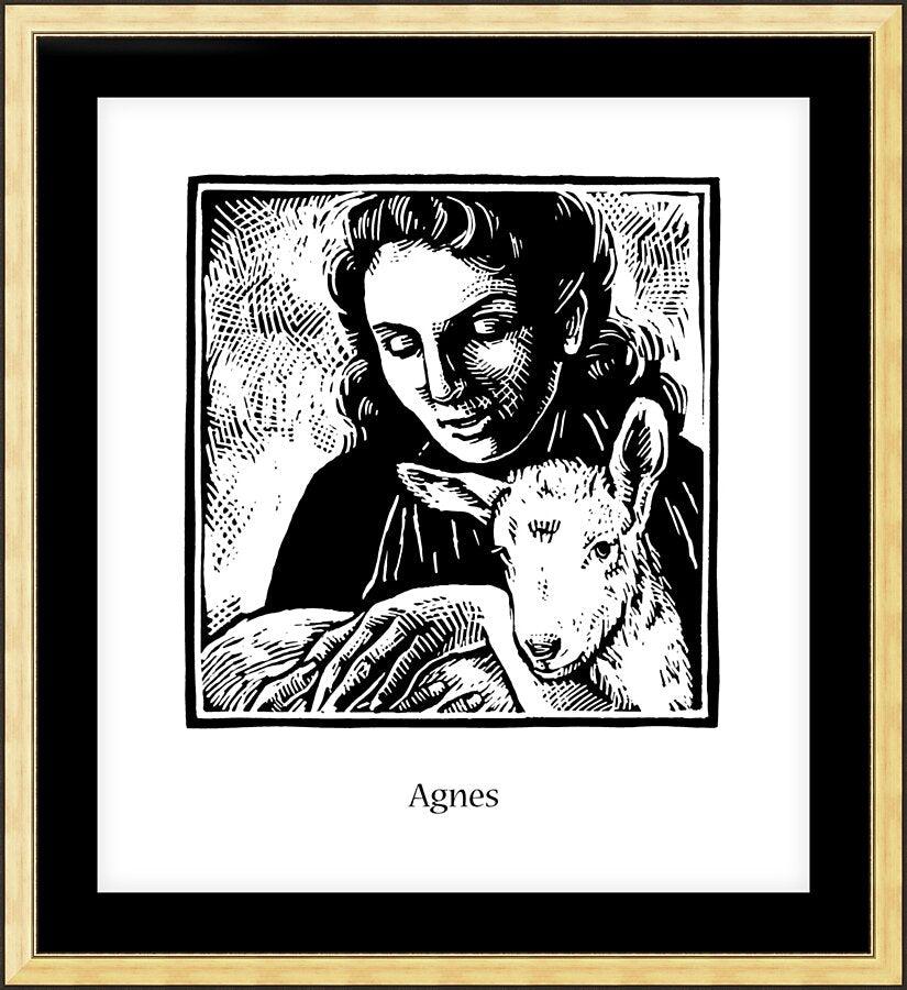 Wall Frame Gold, Matted - St. Agnes by Julie Lonneman - Trinity Stores