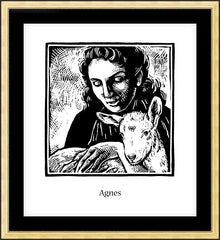 Wall Frame Gold - St. Agnes by J. Lonneman