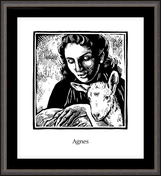 Wall Frame Espresso, Matted - St. Agnes by J. Lonneman