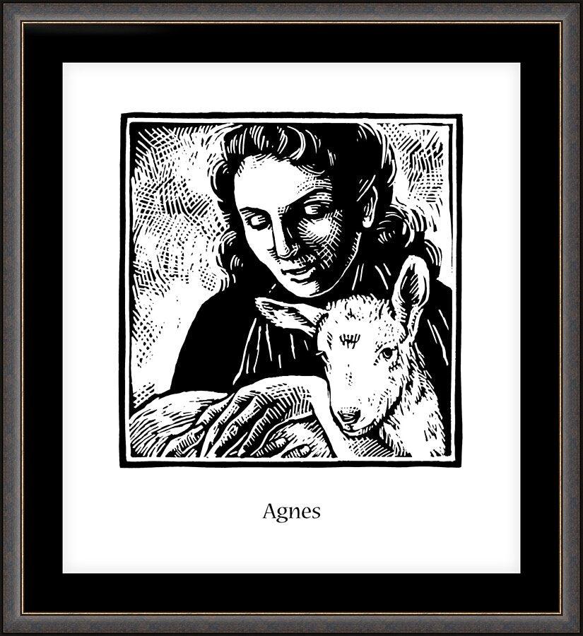 Wall Frame Espresso, Matted - St. Agnes by Julie Lonneman - Trinity Stores
