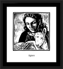 Wall Frame Black - St. Agnes by J. Lonneman