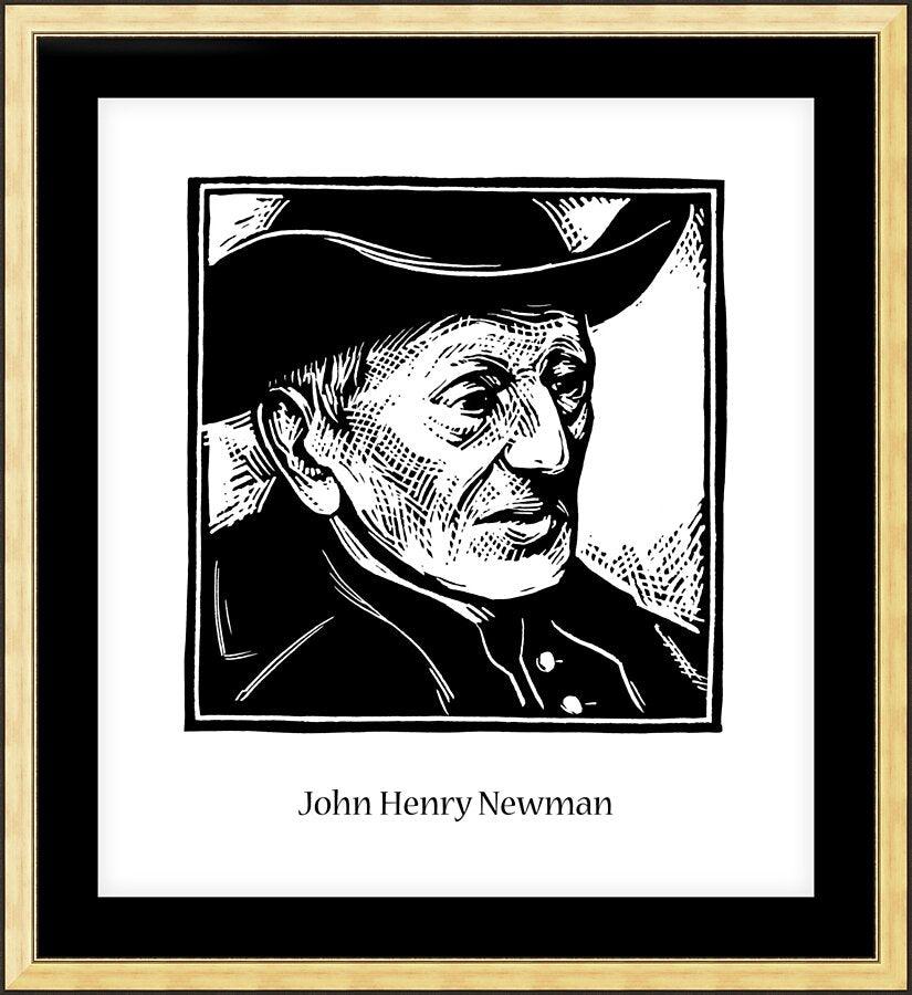 Wall Frame Gold, Matted - St. John Henry Newman by Julie Lonneman - Trinity Stores