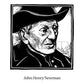 Wall Frame Black, Matted - St. John Henry Newman by J. Lonneman