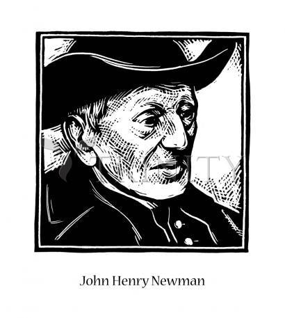 Wall Frame Espresso, Matted - St. John Henry Newman by Julie Lonneman - Trinity Stores