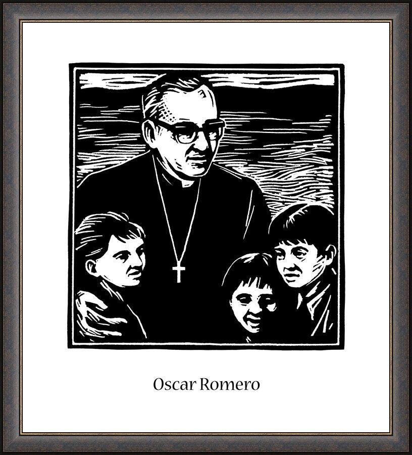Wall Frame Espresso - St. Oscar Romero by J. Lonneman
