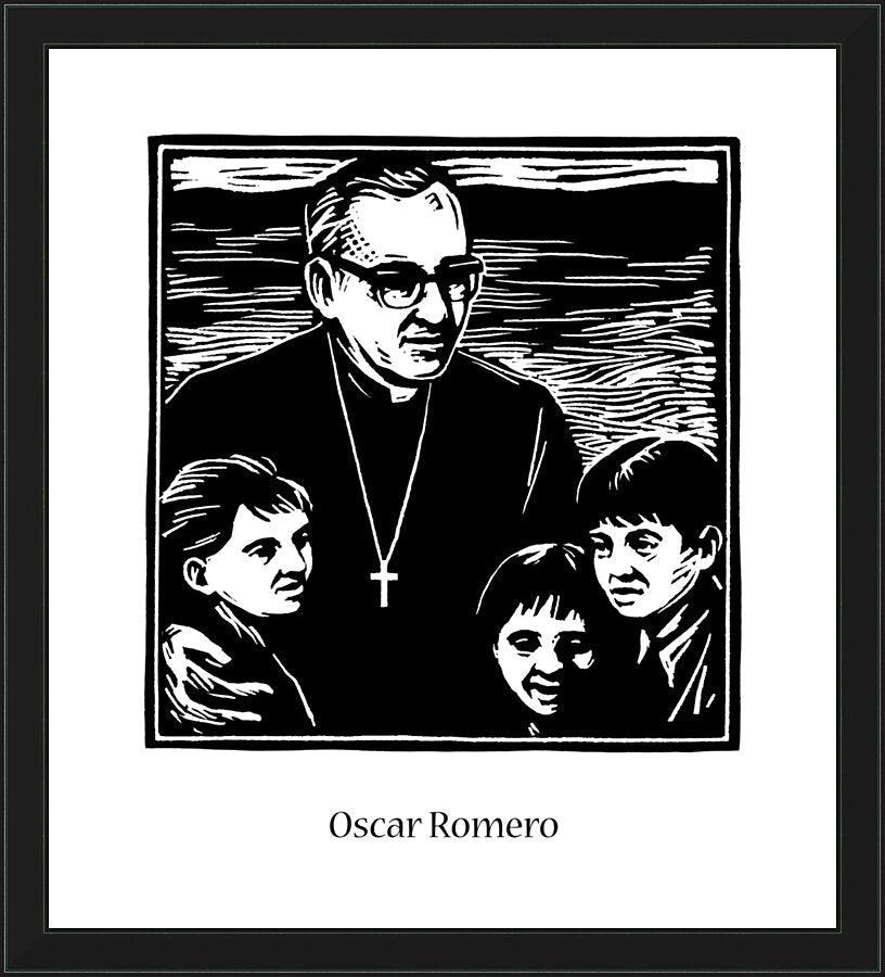Wall Frame Black - St. Oscar Romero by J. Lonneman