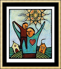 Wall Frame Gold - Parent and Child by J. Lonneman