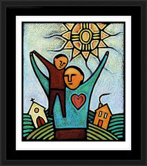 Wall Frame Black - Parent and Child by J. Lonneman
