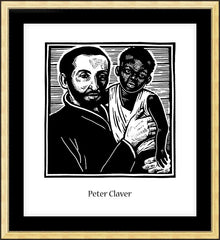 Wall Frame Gold - St. Peter Claver by J. Lonneman