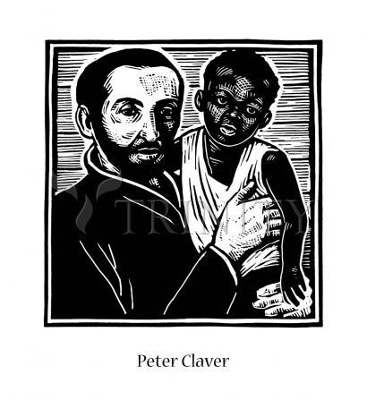 Wall Frame Espresso, Matted - St. Peter Claver by Julie Lonneman - Trinity Stores