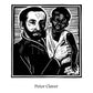 Wall Frame Black, Matted - St. Peter Claver by J. Lonneman