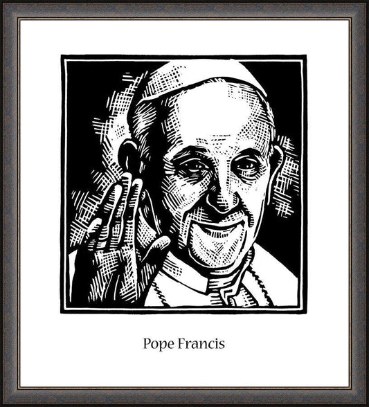 Wall Frame Espresso - Pope Francis by J. Lonneman