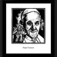 Wall Frame Black, Matted - Pope Francis by J. Lonneman