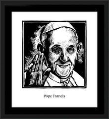 Wall Frame Black - Pope Francis by J. Lonneman