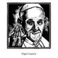 Wall Frame Gold, Matted - Pope Francis by J. Lonneman