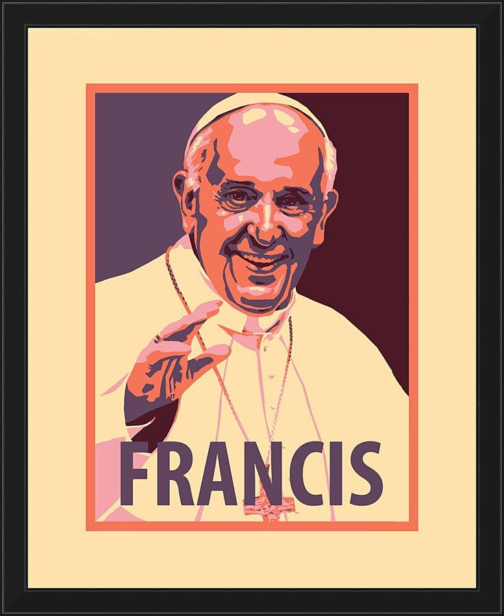 Wall Frame Black - Pope Francis by Julie Lonneman - Trinity Stores