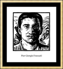 Wall Frame Gold - St. Pier Giorgio Frassati by J. Lonneman