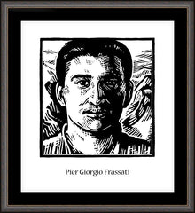 Wall Frame Espresso - St. Pier Giorgio Frassati by J. Lonneman
