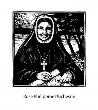 Wall Frame Black, Matted - St. Rose Philippine Duchesne by Julie Lonneman - Trinity Stores