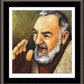 Wall Frame Espresso, Matted - St. Padre Pio by Julie Lonneman - Trinity Stores