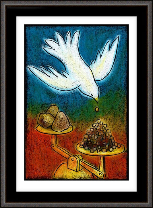 Wall Frame Espresso, Matted - Peacemakers by J. Lonneman