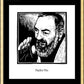 Wall Frame Gold, Matted - St. Padre Pio by Julie Lonneman - Trinity Stores