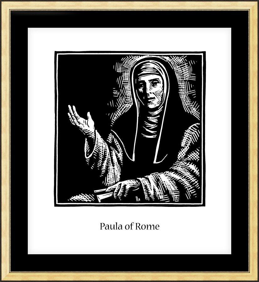 Wall Frame Gold, Matted - St. Paula of Rome by Julie Lonneman - Trinity Stores