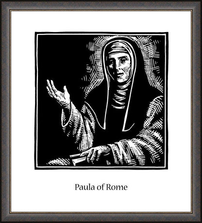 Wall Frame Espresso - St. Paula of Rome by Julie Lonneman - Trinity Stores