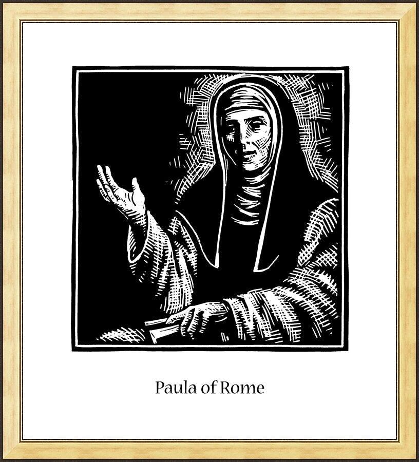 Wall Frame Gold - St. Paula of Rome by Julie Lonneman - Trinity Stores