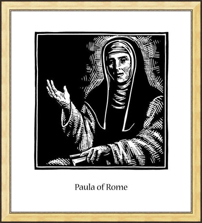 Wall Frame Gold - St. Paula of Rome by Julie Lonneman - Trinity Stores