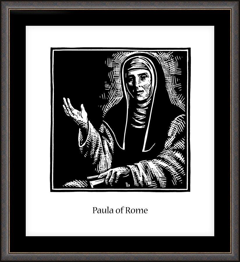 Wall Frame Espresso, Matted - St. Paula of Rome by Julie Lonneman - Trinity Stores