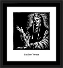 Wall Frame Black - St. Paula of Rome by J. Lonneman