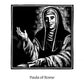 Wall Frame Espresso, Matted - St. Paula of Rome by Julie Lonneman - Trinity Stores