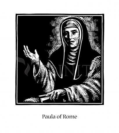 Wall Frame Gold, Matted - St. Paula of Rome by J. Lonneman