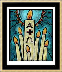 Wall Frame Gold - Paschal Candle by J. Lonneman