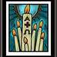 Wall Frame Espresso, Matted - Paschal Candle by Julie Lonneman - Trinity Stores