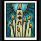 Wall Frame Black, Matted - Paschal Candle by Julie Lonneman - Trinity Stores