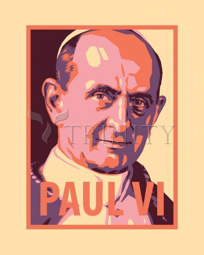 Wall Frame Black, Matted - St. Paul VI by Julie Lonneman - Trinity Stores