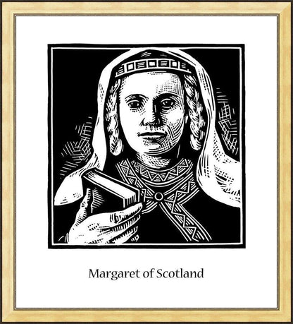 Wall Frame Gold - St. Margaret of Scotland by J. Lonneman